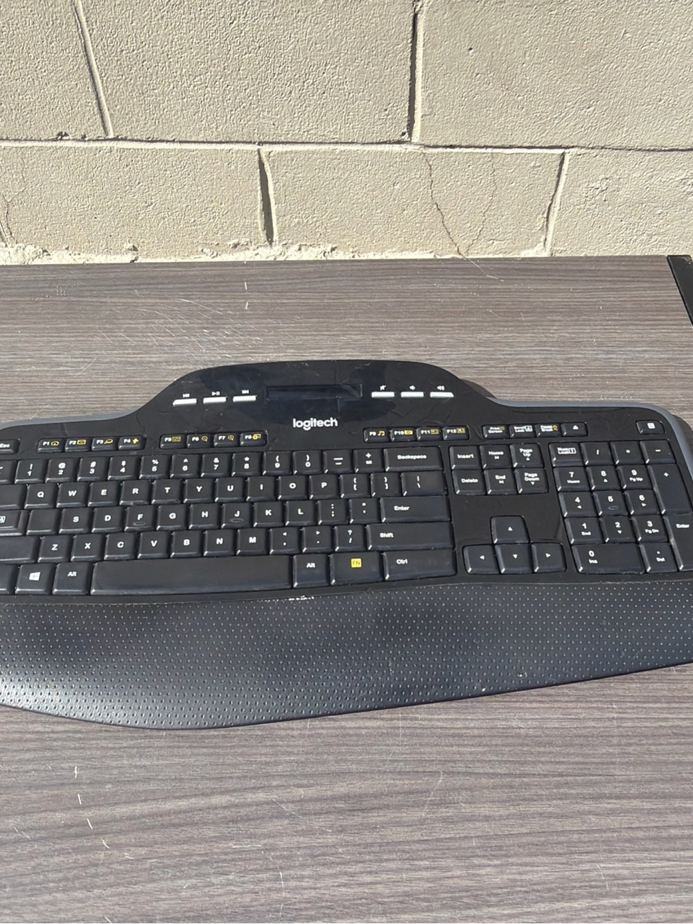 Logitech Black Full-Size Keyboard with Integrated Wrist Rest